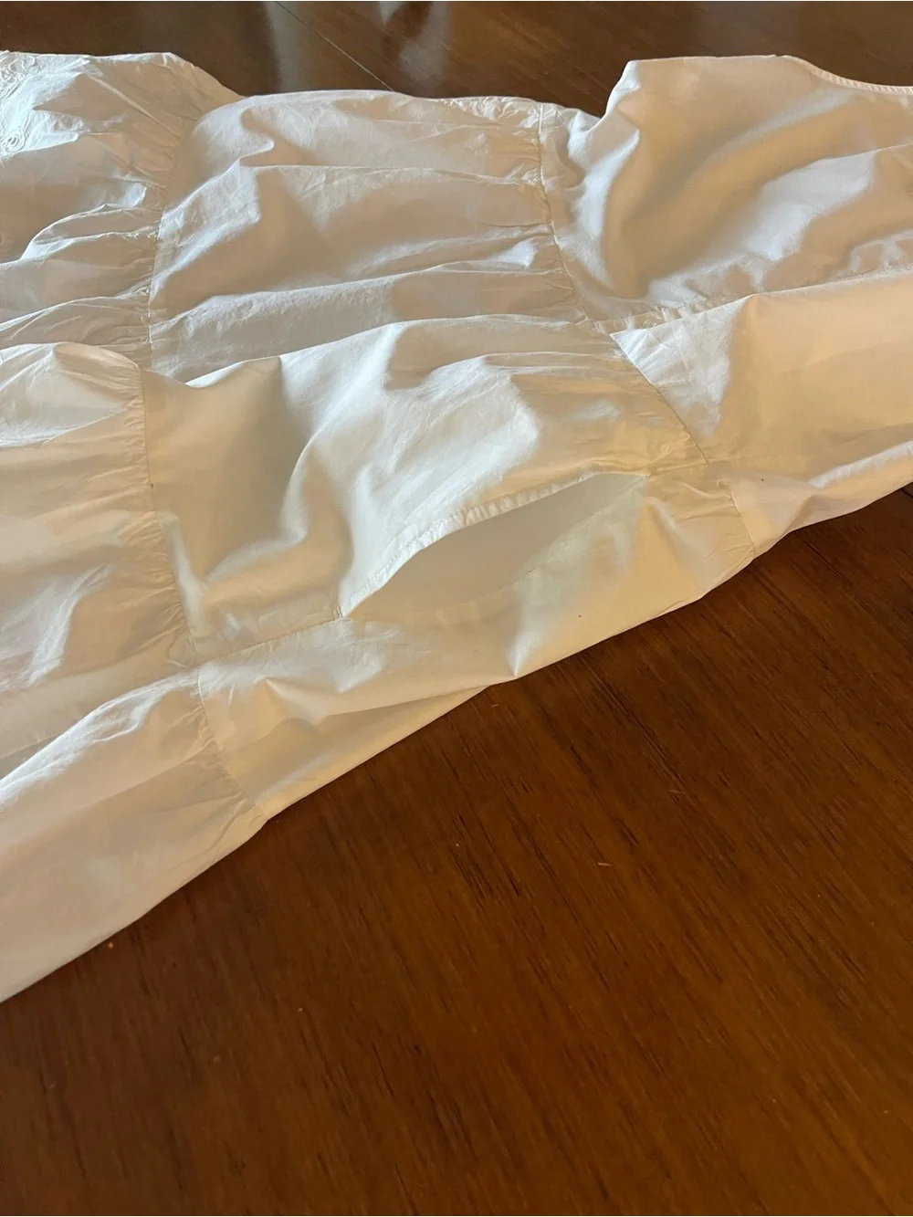 GAP White Eyelet Tiered Sleeveless Shirt Dress with Slip Lining & Pockets - Picture 8 of 9